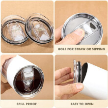 20 Oz Skinny Vervangingsdeksels Tumbler Vervangingsdeksels Plastic Spatbestendige Deksels Covers Morsbestendig Skinny