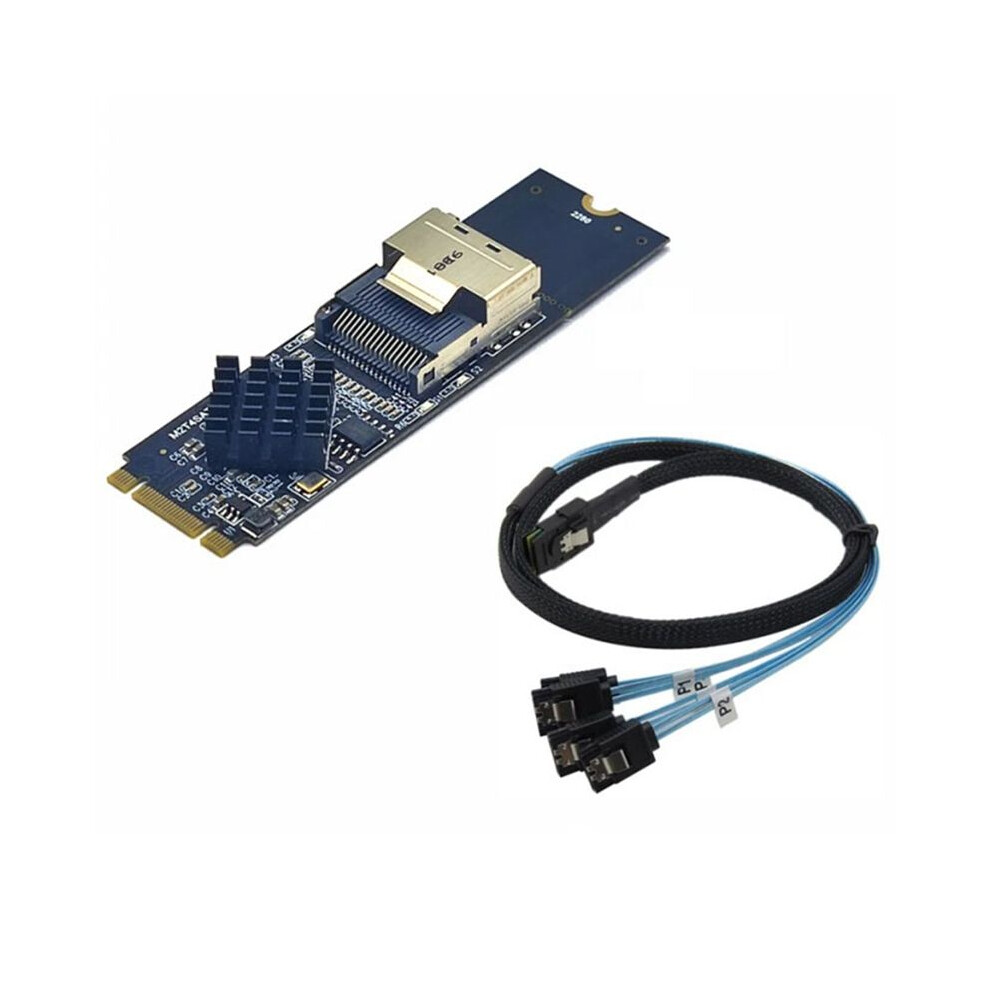 M.2 Nvme To Sas Sff-8087 Expansion Card Support 4 Port Sata3.0 6Gbps Hdd Ssd Controller Sff8087 To M2 Nvme 4713131944193