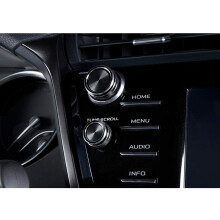 5PCS Aluminum Car Center Console Knobs Decoration AC Air Conditioning+Audio+Function+Rear Mirror Knob Covers Trim for Camry 2018 XV70