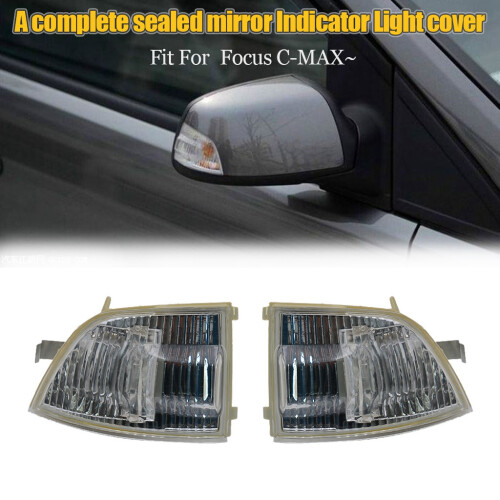 Car Rear View Mirror Turn Signal Side Mirror Light Indicator Cover for  Focus 2003-2013 C-MAX 2003-2010 1