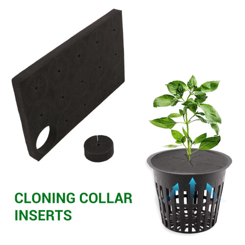 60Pcs Garden Clone Collars Neoprene Inserts Sponge Block for 2 inch Net Pots Hydroponics Systems and Cloning Machines 1