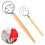 Danish Dough Whisk Bread Mixer and Egg Beater, Kitchen Baking Tools Blender for Bread Pastry Pizza Making 2 Pack 2