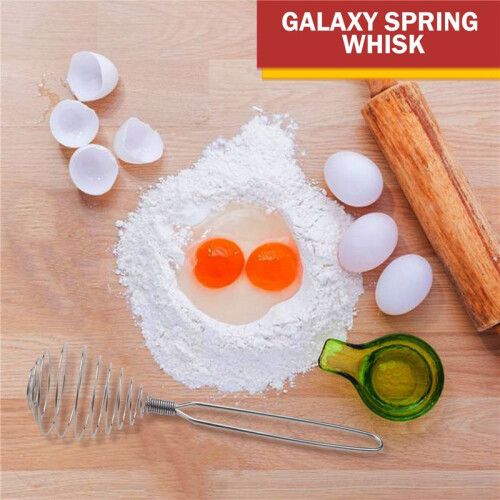 Spring Coil Wire Whisk Hand Mixer Blender Egg Beater Stainless Steel Tool 1