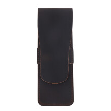 Handmade Leather Pencil Storage Bag Cowhide Fountain Pen Case Holder Vintage Retro Accessories for Travel Journal C