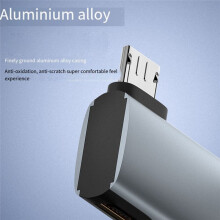 4K OTG Cable Adapter Power Supplied Micro-USB to USB with Angle Design. Suitable for Tablet, TV(Left)
