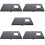 5Pièces Mini Table Pliante Camping Acier Noir Portable Extérieur 10
