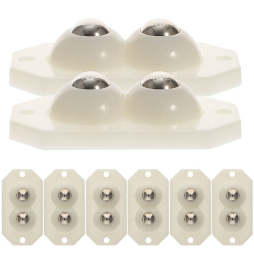 16Pièces Roulettes Blanches Mini Pour Meubles Et De Rangement 1