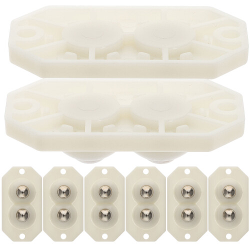 16Pièces Roulettes Blanches Mini Pour Meubles Et De Rangement 2