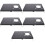 5Pièces Mini Table Pliante Camping Acier Noir Portable Extérieur 9