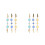 6Pièces Clips Pulls Verre Assortis Look Vintage Élégant 6