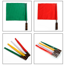 Groene Sportscheidsrechtervlag, 4 Stuks, Atletiekevenementscheidsrechtervlag, Voetbaldoelvlag, Vlagdragervlag, Sponshandgreep