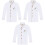 3Pièces Blouse Chef Unisexe Longues Résistante Lavage 2