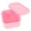 4Pièces Boîtes Repas Silicone Rose Étanches Empilables Pour Camping 1
