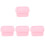 4Pièces Boîtes Repas Silicone Rose Étanches Empilables Pour Camping 4