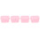 4Pièces Boîtes Repas Silicone Rose Étanches Empilables Pour Camping 6