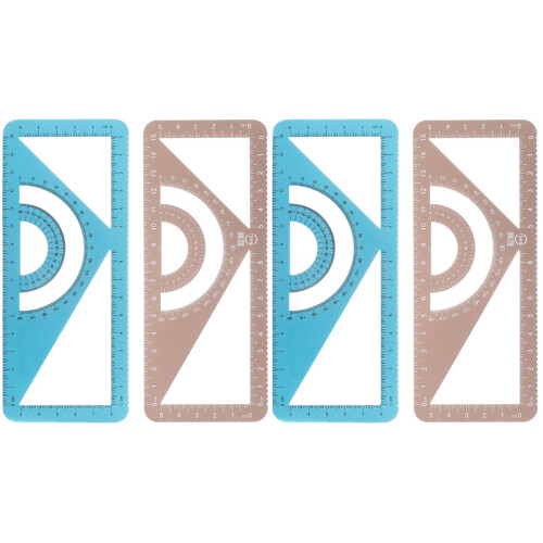 4Pièces Règle Multiusage Métal Rapide Pour Et Mesure 2