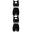 2Ensembles Tenue Workout Nylon Noir, Short Et Extensible 7