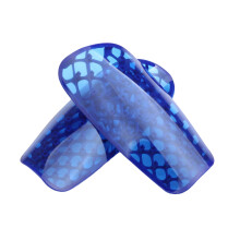 3Pairs Blue Soccer Plastic Shin Guards Breathable Calf Protector Pads