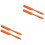4Pièces Spatules Silicone Durables Orange Résistantes Chaleur 3