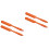 4Pièces Spatules Silicone Durables Orange Résistantes Chaleur 4