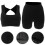 2Ensembles Tenue Workout Nylon Noir, Short Et Extensible 11
