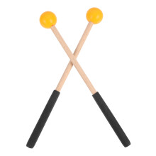 2Paires Baguettes En Bois Jaunes Stables Pour Xylophone Et Instrument
