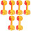 3Pairs Multi Plastic Dumbbells Kids Exercise Barbell 3