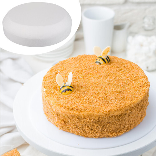 2Pcs White Cake Shape Mold for DIY Birthday Party Decor 2