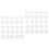 100St Wit Embroidery Mesh Plastic Canvas Met Hart En Vormen 6