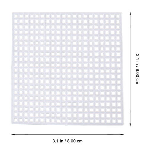 100St Wit Embroidery Mesh Plastic Canvas Met Hart En Vormen 1