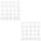 100St Wit Embroidery Mesh Plastic Canvas Met Hart En Vormen 8