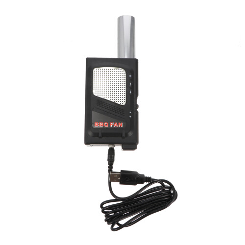 2St Compacte Bbq Fire Blower Zwart Voor Camping En Barbecue