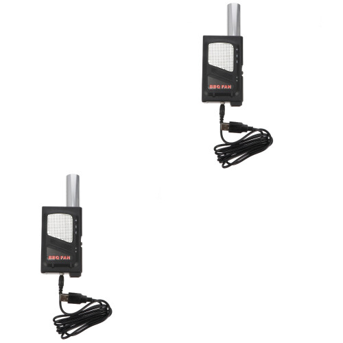 2St Compacte Bbq Fire Blower Zwart Voor Camping En Barbecue 2