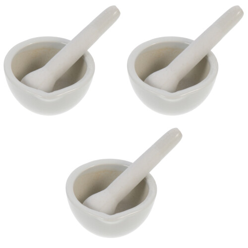 3Sets Vijzel En Stamper Set Wit Voor Keuken En 2