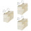3St Beige Hanging Case Canvas Bag Bed Organizer En Stijlvol 5