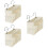 3St Beige Hanging Case Canvas Bag Bed Organizer En Stijlvol 6