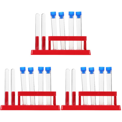 3Sets Plastic Testbuizen Met Standaard Voor Labopslag En Gebruik 2