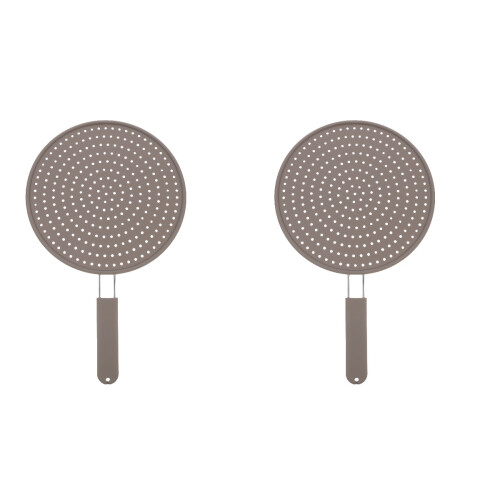 2St Silicone Spatscherm En Oliezeef Voor 1