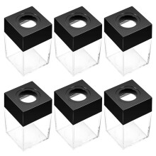 6 Pack Magnetic Paper Clip Holder Paper Clip Holder Black Paperclip Holders for Desk Paper Clip