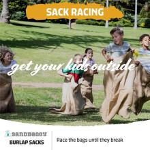 60x100CM Potato Sack Game Bag Burlap Bag Outdoor Lawn Game Kids Adults Bbq Family Party Burlap Bag