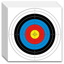 Archery Targets Paper, 20Pcs Bow and Arrow-Targets for Hunting Backyard, Archery Target Practice Accessories 10 Rings