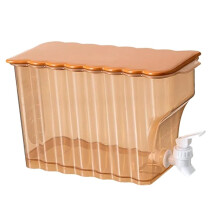 Kaltwasserkessel mit Wasserhahn, Versiegelt, Haushaltssaftflasche, Kühlschrank, Kaltwasserkessel für Früchtetee, Blumentee, Orange