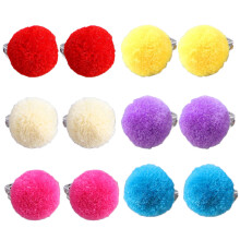 18Paren Clip-on Oorbellen Voor Kleine Meisjes, Zachte Pluche Oorclips