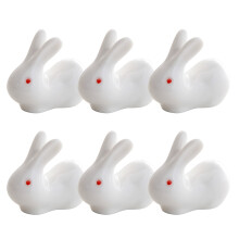 12St Witte Keramische Chopsticks Rest, Konijnvorm