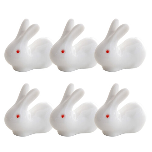 12St Witte Keramische Chopsticks Rest, Konijnvorm