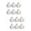 12St Witte Keramische Chopsticks Rest, Konijnvorm 7