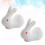 12St Witte Keramische Chopsticks Rest, Konijnvorm 8