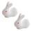12St Witte Keramische Chopsticks Rest, Konijnvorm 10