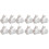 12St Witte Keramische Chopsticks Rest, Konijnvorm 2