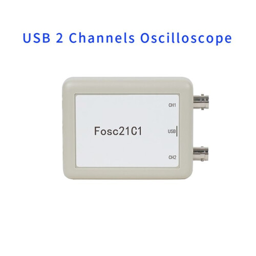 Fosc21C1 2-Channel USB PC Oscilloscope 1Mhz Sampling Rate Portable Oscilloscope MCU Development 2